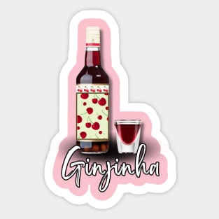 Ginjinha, or Ginja, Cherry Liqueur from Portugal Sticker
